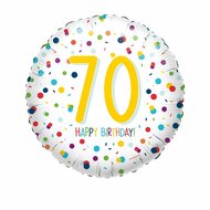 Mooideco - Confetti Birthday - Happy birthday 70 jaar - 18 inch - Anagram (1)