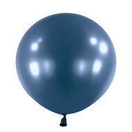 Mooideco - Metallic Navy Flag Blue Anagram ballonnen 24 inch grote helium ballonnen