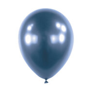 Mooideco - Satin Luxe Azure Blue Anagram ballonnen 5 inch