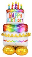 Mooideco - Airloonz - Birthday Cake - Happy Birthday - 53 inch - P70 Anagram