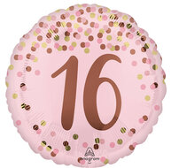 Mooideco - Pretty Pink Birthday - Happy birthday 16 jaar - 18 inch - Anagram