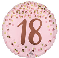 Mooideco - Pretty Pink Birthday - Happy birthday 18 jaar - 18 inch - Anagram