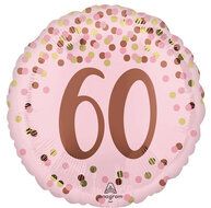 Mooideco - Pretty Pink Birthday - Happy birthday 60 jaar - 18 inch - Anagram