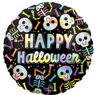 Iridescent Bare Bones Halloween - Standard HX - Halloween - 18 inch - S55 - Anagram Balloons (1)