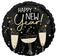 Mooideco - Bubbly New Year - Standard HX - New Year - 18 inch - S40 - Anagram Balloons 
