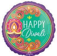 Mooideco - Rangoli dreams - Standard HX - happy Diwali - 18 inch - S40 - Anagram Balloons