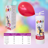 Wegwerp Heliumtank 50x 9&quot; / 30x 12&quot;