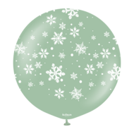 Mooideco - Snowflakes - Wintergreen - Print White - 24 inch - Kalisan 