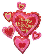 Mooideco - HVD Scalloped Sweethearts - 34 inch - P35 Anagram balloons