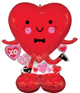 Mooideco - Happy Heart - Airloonz - Valentine - 43 inch - P71 - Anagram Balloons