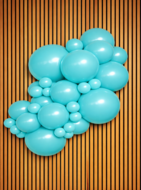 Mooideco - Project pack - Organic balloons - Turquoise - Kalisan balloons