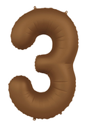 Mooideco - Number 3 - Chocolate - 34 inch - Folat