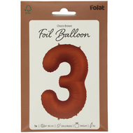 Mooideco - Number 3 - Chocolate - 34 inch - Folat