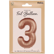 Mooideco - Number 3 - Starlight Gold - 34 inch - Folat