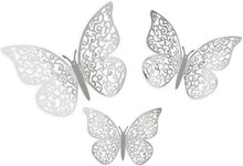 3D Adhesive Butterflies - Silver - Oaktree (12)
