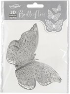 3D Adhesive Butterflies - Silver - Oaktree (12)