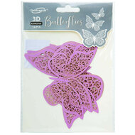 3D Adhesive Butterflies - Soft Lavender - Oaktree (12)