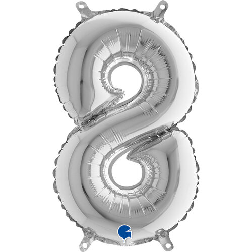 Number 8 - Silver - 14 inch - Grabo (1) Number 8 - Silver - 14 inch - Grabo (1)