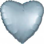 Heart - Satin pastel blue - 17 inch - Anagram (1)