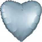 Heart - Satin pastel blue - 17 inch - Anagram (1)(verlaat het assortiment)