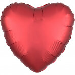 Heart - Satin red - - 17 inch - Anagram (1)(verlaat het assortiment)