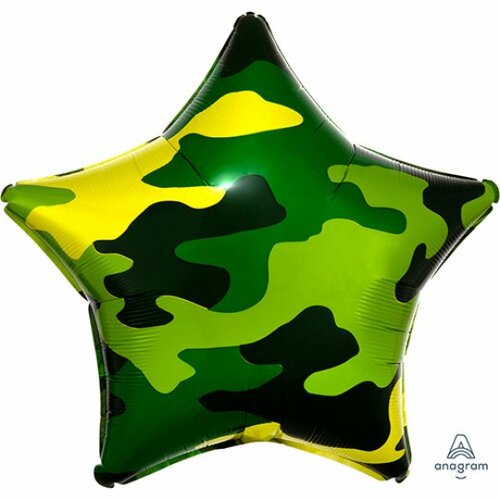 Camouflage - star - 17 inch - Anagram (1) ( verlaat het assortiment)