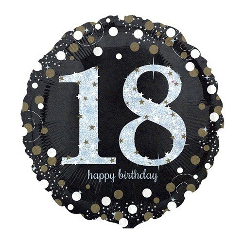 Sparkling black - Happy birthday 18 jaar