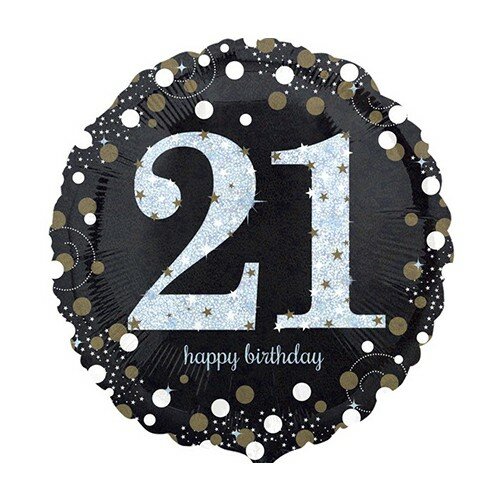 Sparkling black - Happy birthday 21 jaar