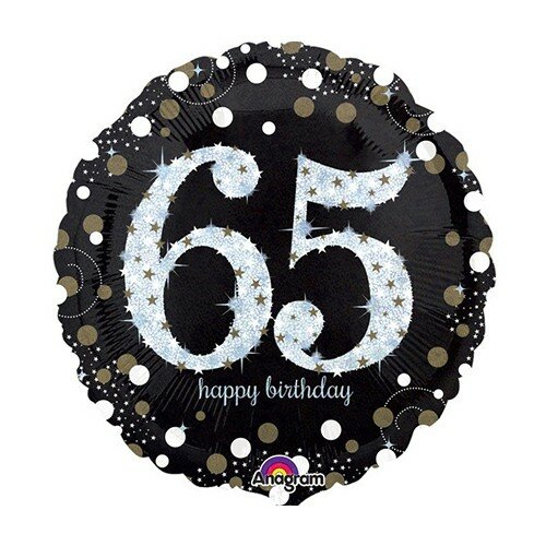 Sparkling black - Happy birthday 65 jaar