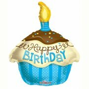 Blue cupcake - Happy birthday