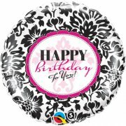 Elegant damask - Happy birthday