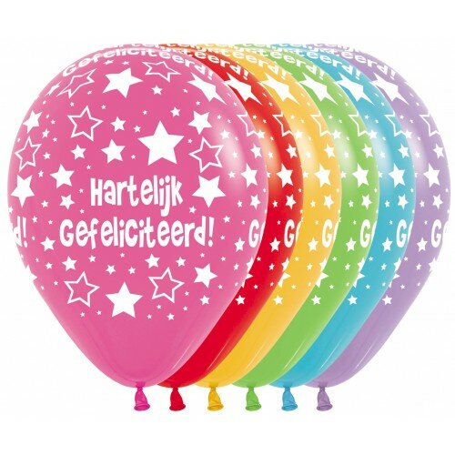 R12 - Hartelijk Gefeliciteerd - Multicolour - Sempertex (25) R12 - Hartelijk Gefeliciteerd - Multicolour - Sempertex (25)