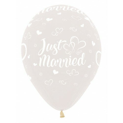 R12 - Just Married Hearts - Crystal Clear - Sempertex (25)