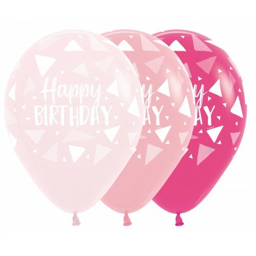 R12 - Happy Birthday - Triangles Pink - Sempertex (25)