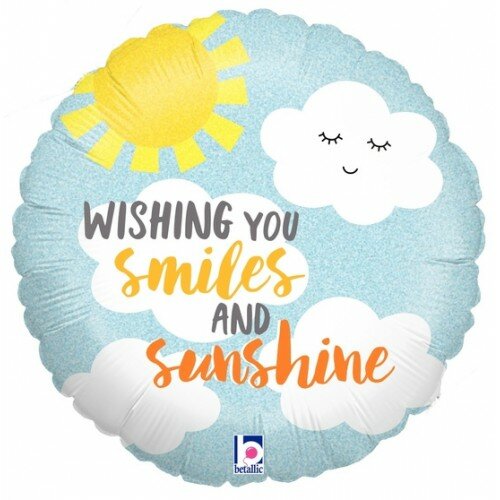 Wishing you Smiles and Sunshine - 18 inch - Betallic