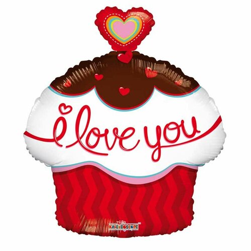 I love you cupcake - 18 inch - Kaleidoscope (1)