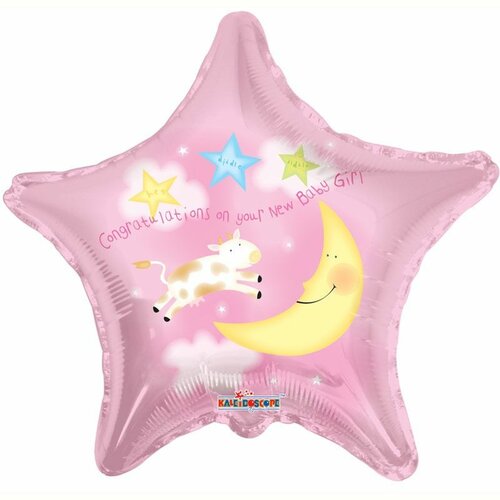 Congratulations on your New Baby Girl - 18 inch - Kaleidoscope (1)