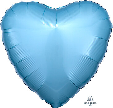 Heart - Pearl blue - 17 inch - Anagram (1)(verlaat het assortiment)