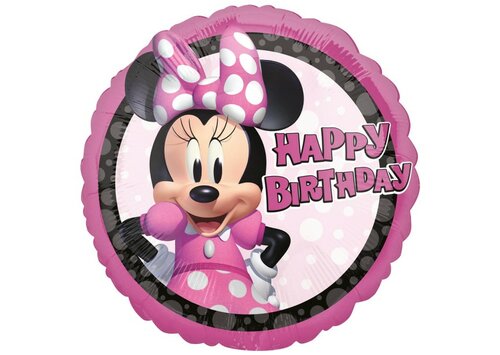 Minnie Mouse pink - Happy birthday - 18 inch - Anagram (1)