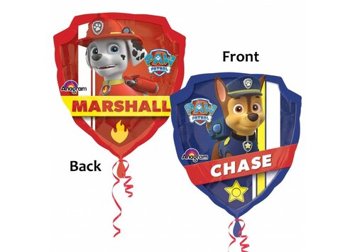 Chase & Marshall schild - Paw Patrol - 27 inch - Anagram (1)