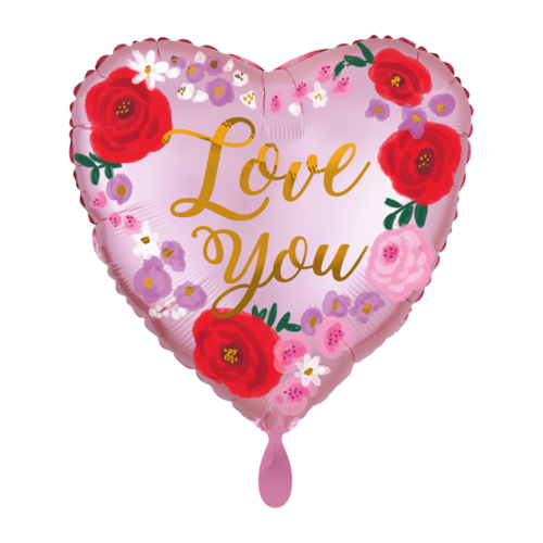 Love you hart bloemen - 18 inch - Anagram (1)