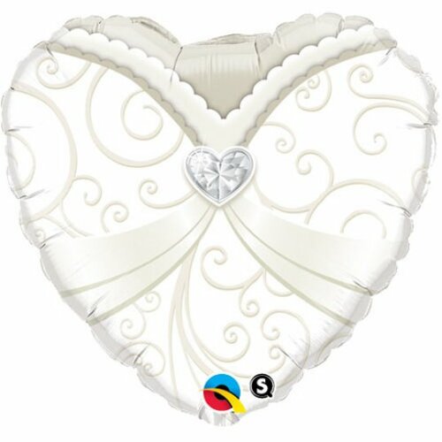 Bride heart - 18 inch - Qualatex (1)