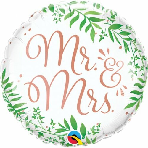 Huwelijk - Mr & Mrs bladeren
