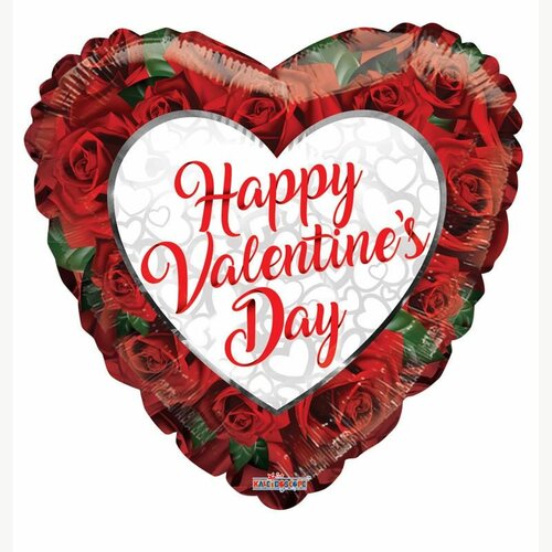 Folie ballon - Happy Valentines Day Roses - 36 inch - Kaleidoscope (1) Folie ballon - Happy Valentines Day Roses - 36 inch - Kaleidoscope (1)