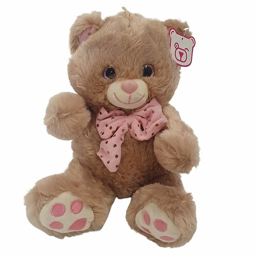 Knuffel teddybeer met roze strik Knuffel teddybeer met roze strik