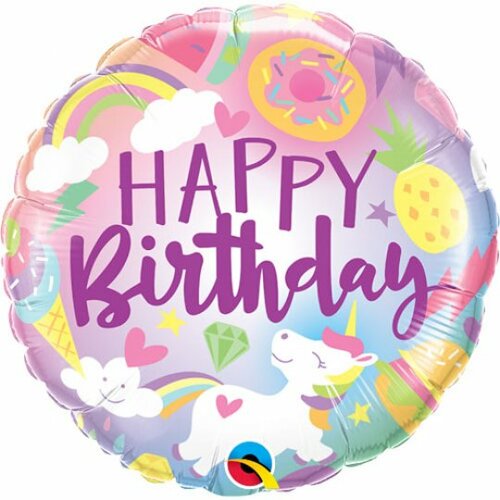 Unicorn - Happy birthday - 18 inch - Qualatex (1)