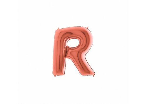Letter - rose goud - R