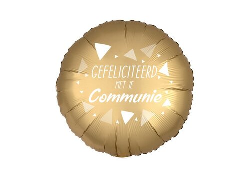 Gefeliciteerd Met Je Communie - Satin Luxe Gold - 18 inch - Anagram