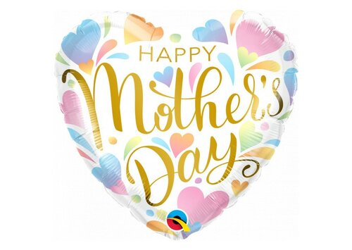 Pastel Hearts - Happy Mothersday - 18 inch - Qualatex (1) Pastel Hearts - Happy Mothersday - 18 inch - Qualatex (1)