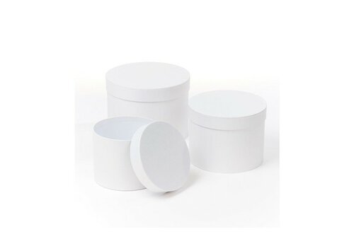 Hat Boxes - White - Set van 3 Hat Boxes - White - Set van 3